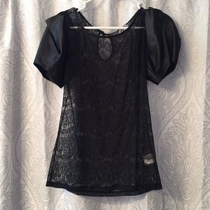 Beautiful black lace blouse.